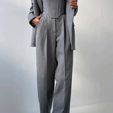 Irene | Tre-delt sæt med dobbeltknappet blazer i elegant design