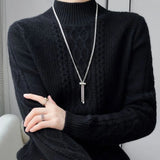 Fluffonia™ | Højhalset Sweater i Luksuriøs Uld