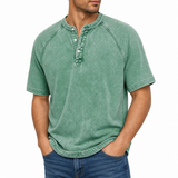 Enzo Henley Vintage i Premium Vasket Bomuld
