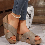 Oakley – Boho Wedge Sandaler i Komfortabel Design